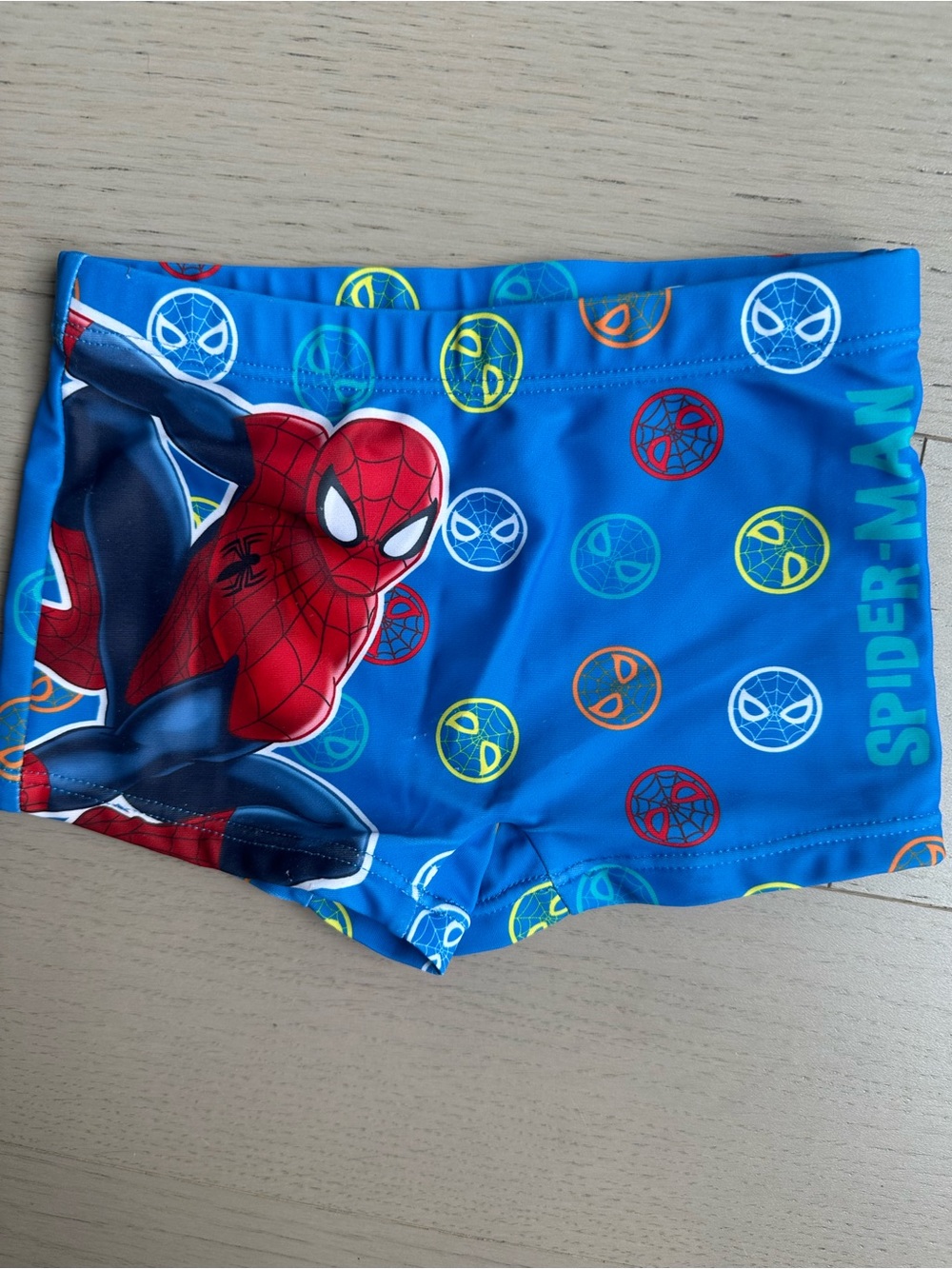 Marvel Spider-Man Blue Swim Briefs with Neon Accents